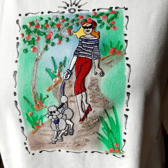 HAND PAINTED VTG GRAPHIC TEE SHIRT - Picture 7 of 11